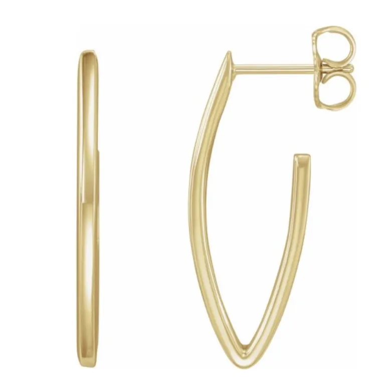 1” Gold Geometric Hoops