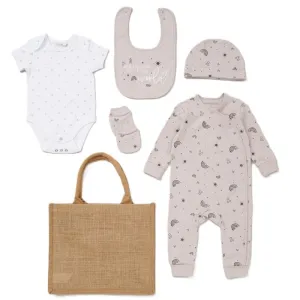 6pc Baby Unisex Mesh Bag Gift Set - Welcome to the World (NB-6 Months) (PK4) E08705