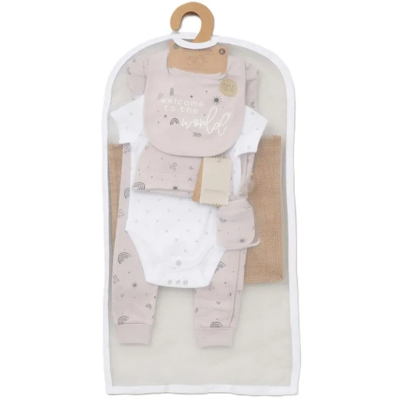 6pc Baby Unisex Mesh Bag Gift Set - Welcome to the World (NB-6 Months) (PK4) E08705