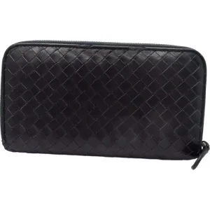 826143AM (V1) Bottega Veneta Wallet Long Black Leather