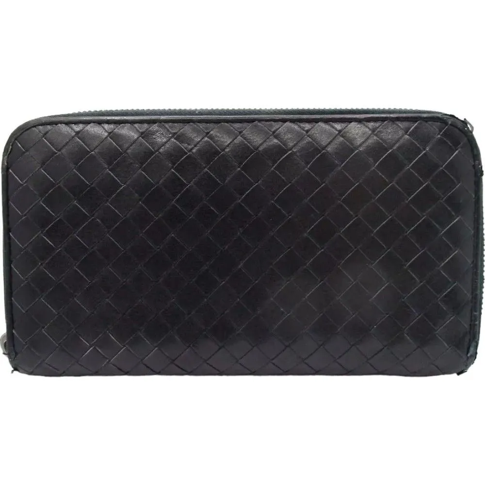 826143AM (V1) Bottega Veneta Wallet Long Black Leather