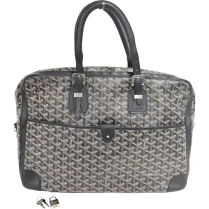 9871066AT (S6) Goyard Business Bag Black PVC