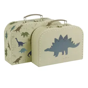 A Little Lovely Company Suitcase Set: Dinosaurs