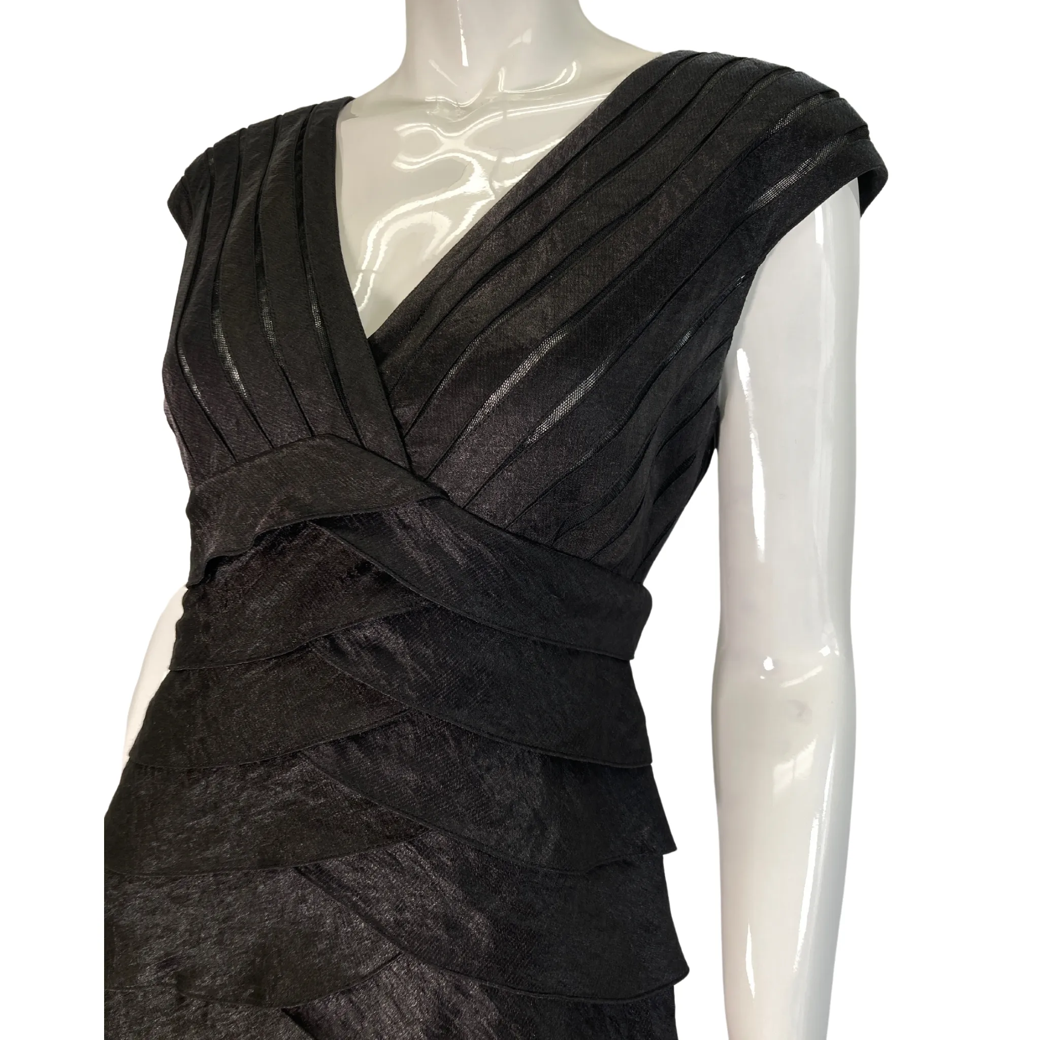 Adrianna Papell Unique Layered Black Dress