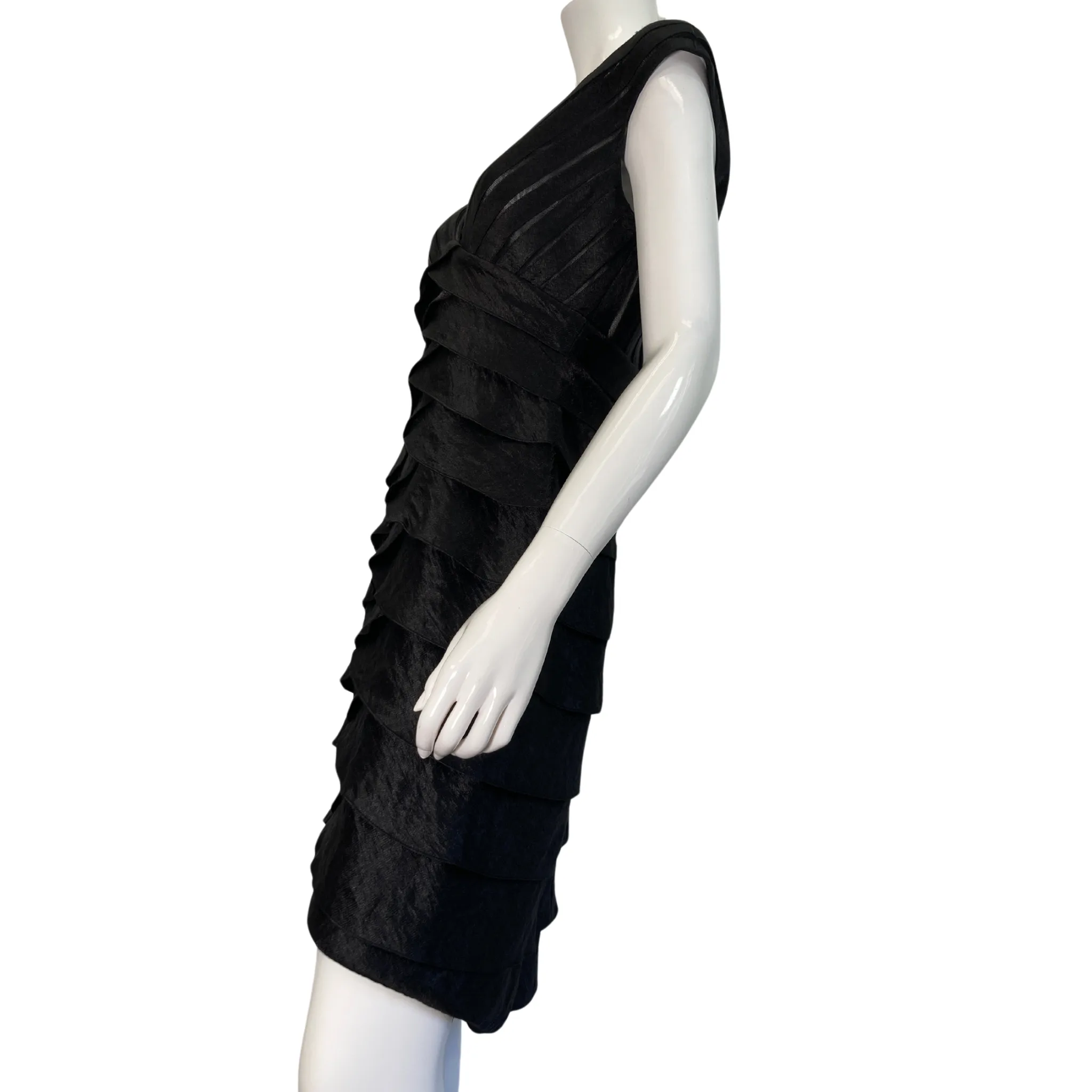 Adrianna Papell Unique Layered Black Dress