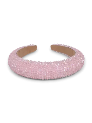 Ainsley Pink Beaded Headband