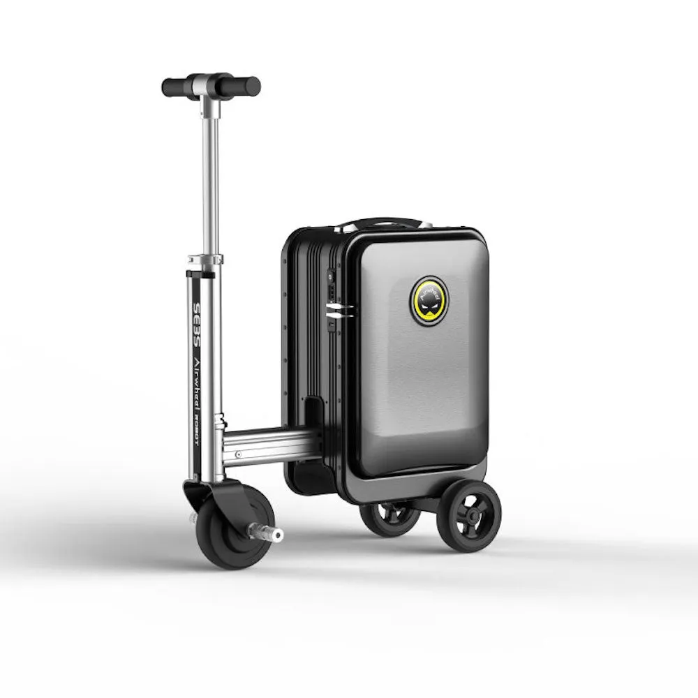 Airwheel SE3S - Electric Luggage Scooter - Black | Smart-Riding Automatic-Extendable Suitcase with Removable Battery