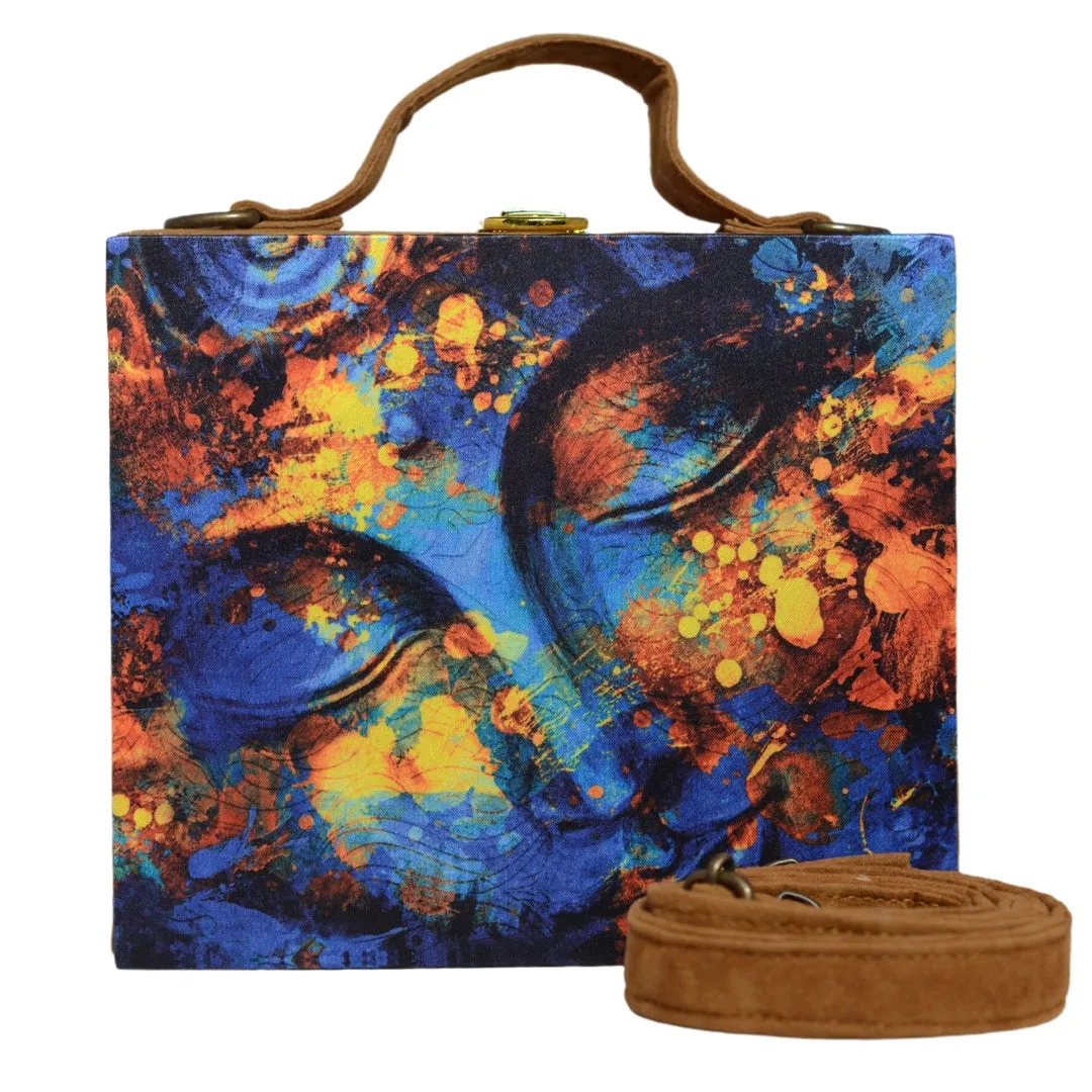 Artklim Buddha Printed Suitcase Style Clutch