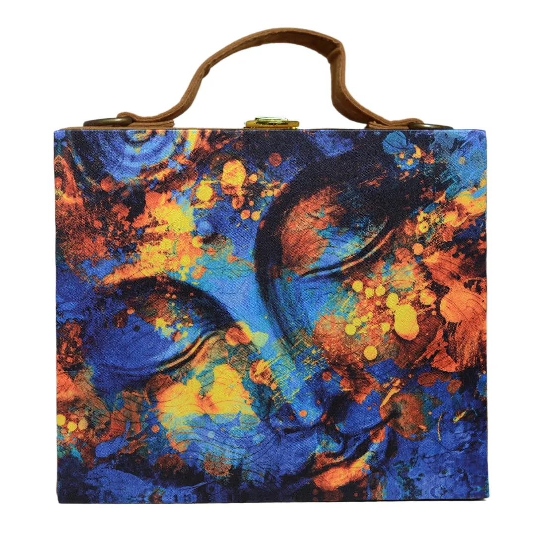 Artklim Buddha Printed Suitcase Style Clutch