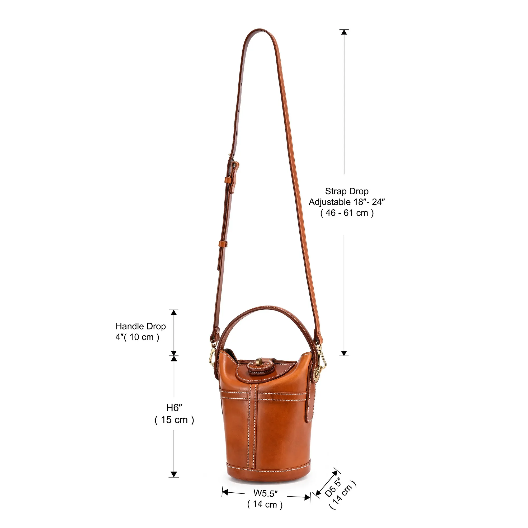 Begonia Vintage Bucket Crossbody