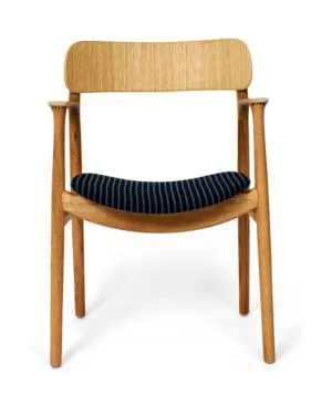 Bent Hansen Asger Chair Polsters Seat, Oiled Oak/Langeland Nord F Fabric