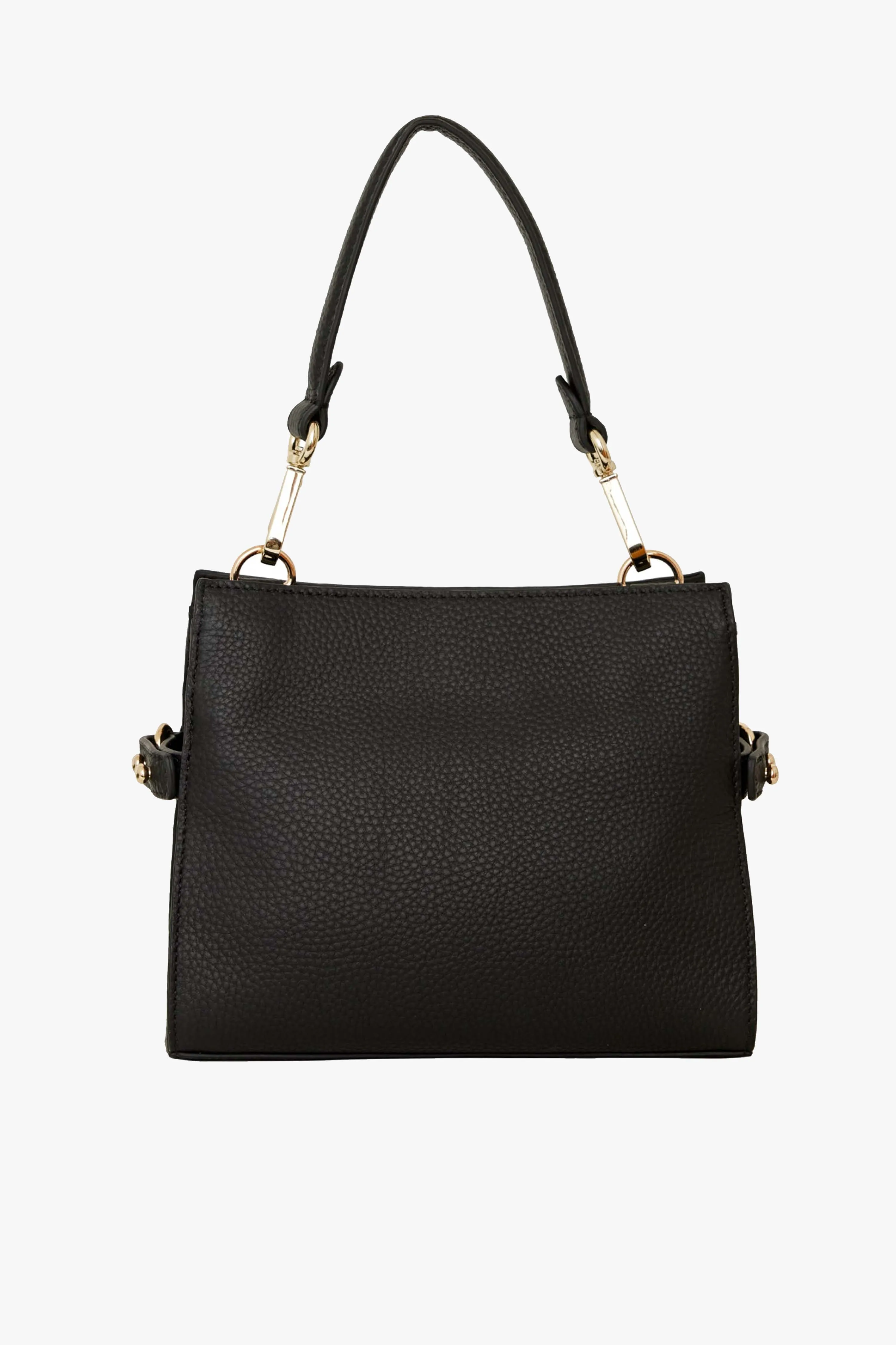 Birdie Black Mini Top Handle Square Crossbody Bag