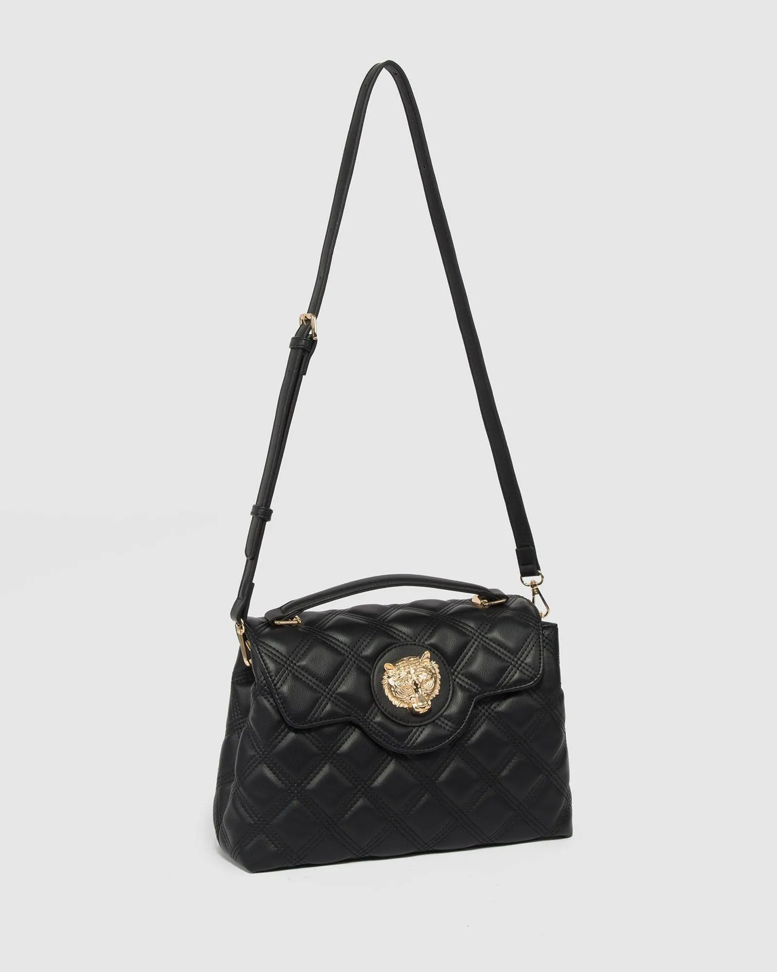 Black Asma Chain Top Handle Bag