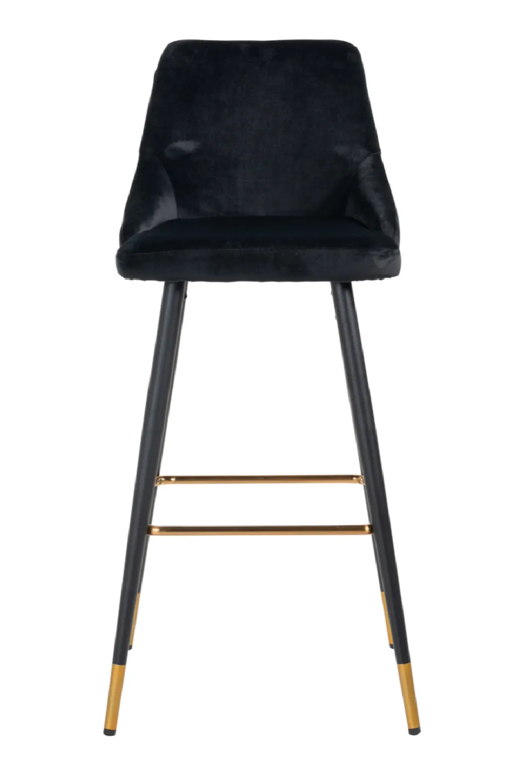 Black Velvet Gold Accent Bar Stool | OROA Imani