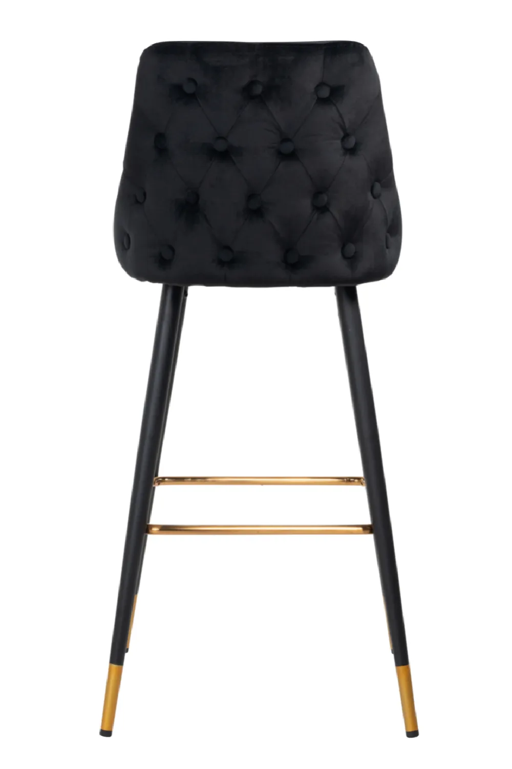 Black Velvet Gold Accent Bar Stool | OROA Imani