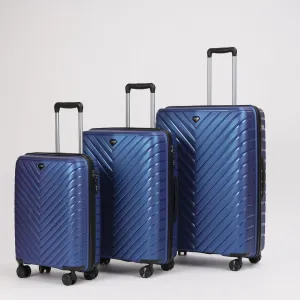 Blue Hardcase Roller Luggage Set (28', 24' and 20')