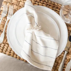 Blue Pinstripe Stripe Cotton Napkin