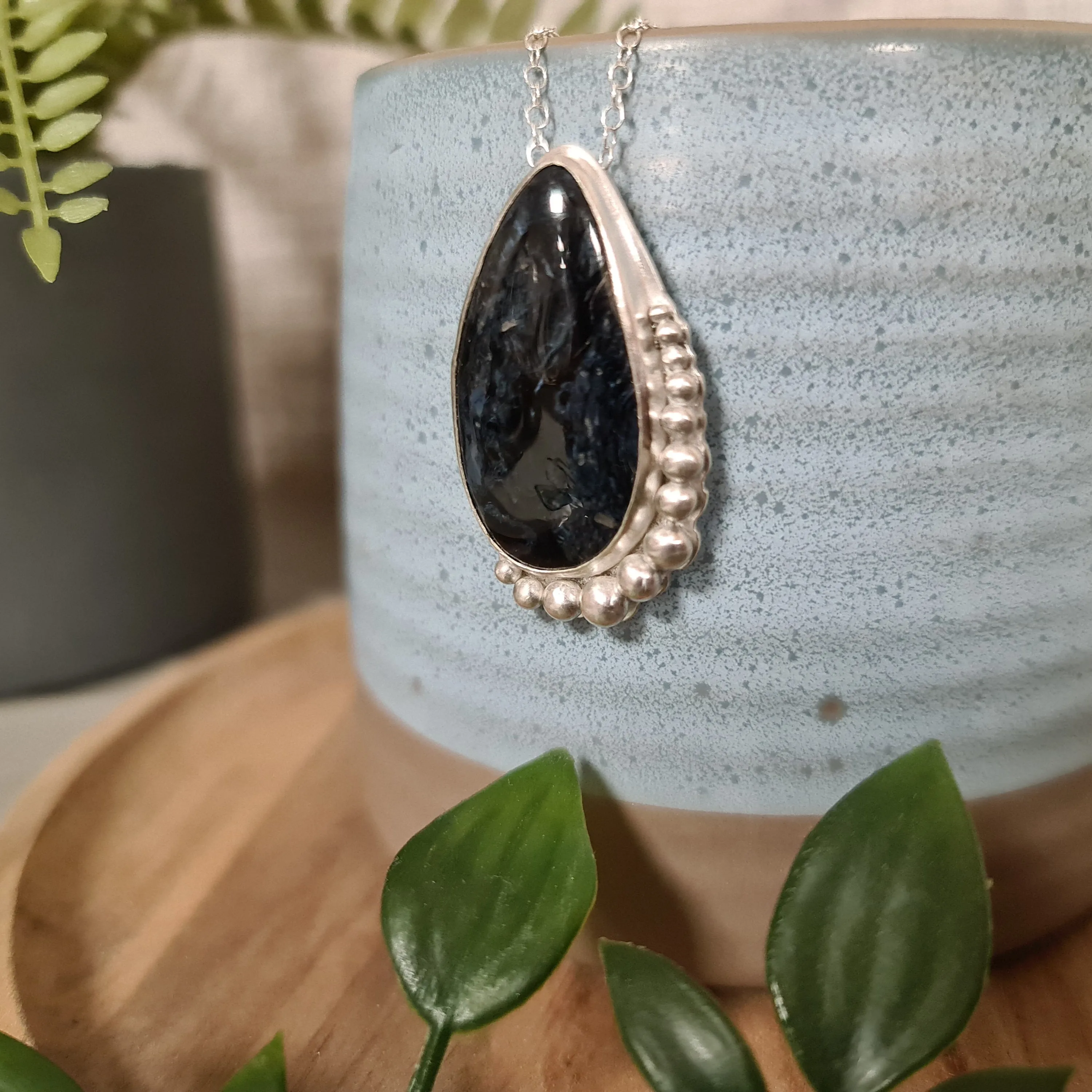 Blue Velvet Teardrop Pendant