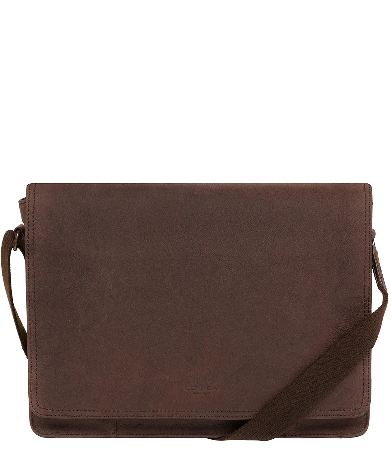 'Bolt' Vintage Brown Leather Messenger Bag