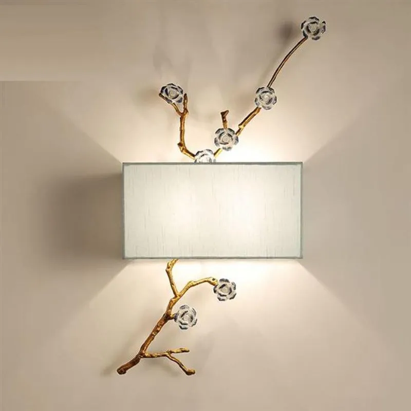 Caida Floral Branch Wall Sconce