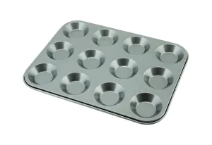 Carbon Steel Non-Stick 12 Cup Bun Tray