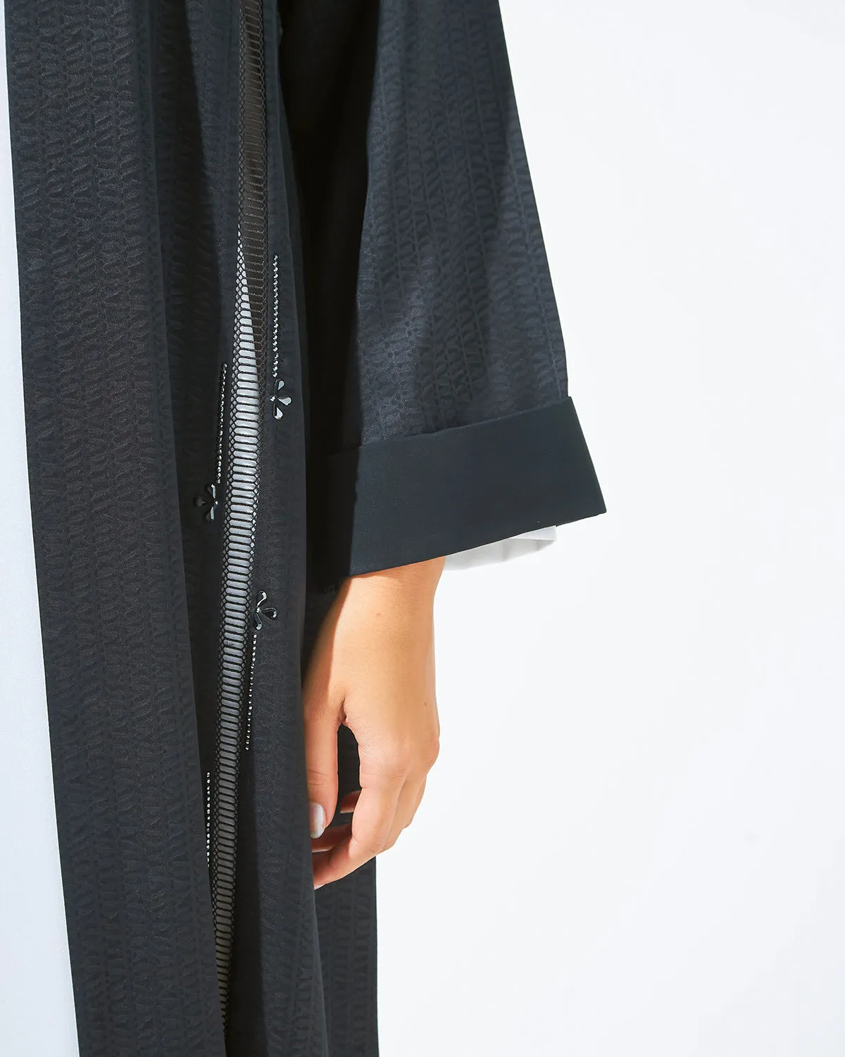 Classic Abaya with Lace Details