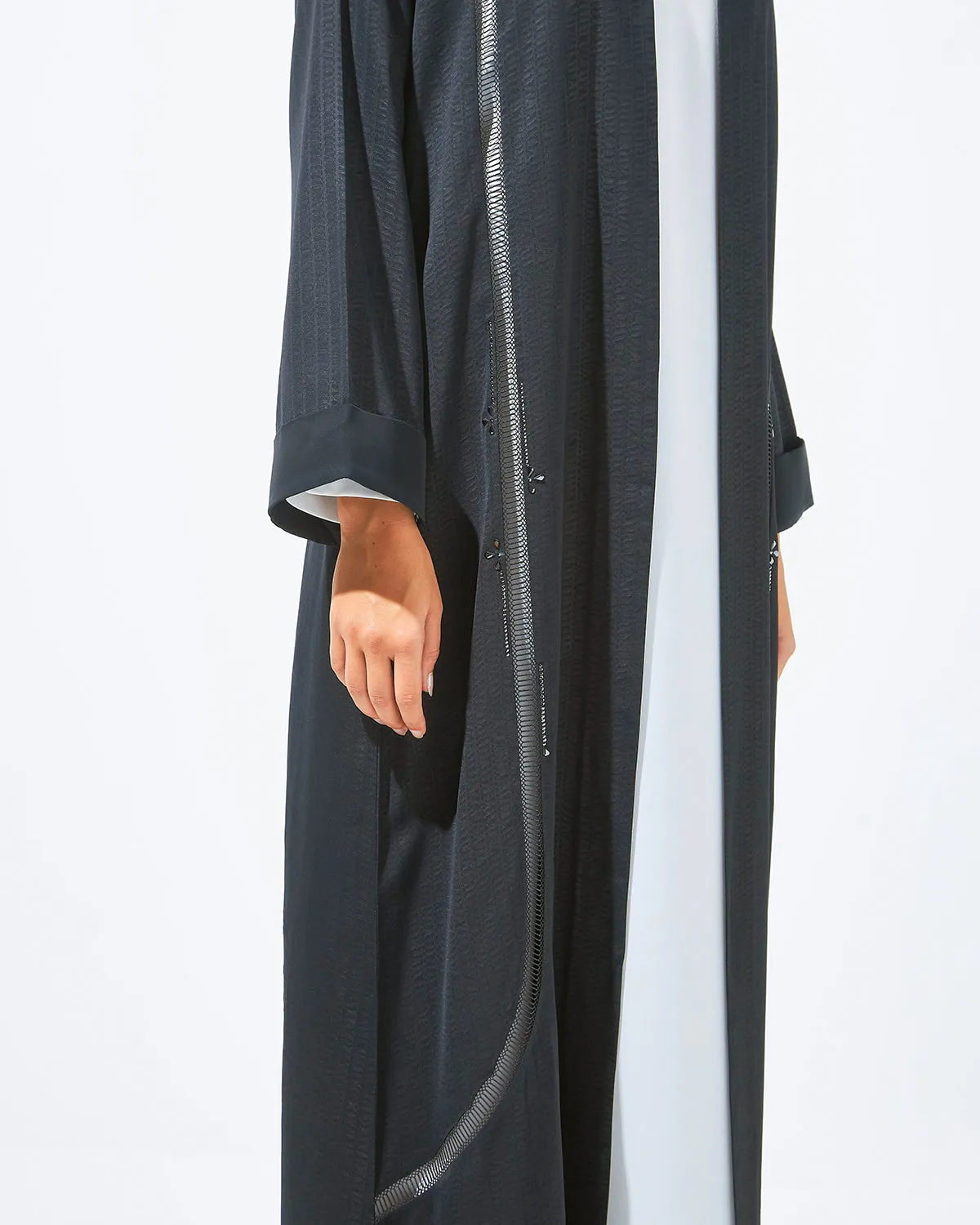 Classic Abaya with Lace Details