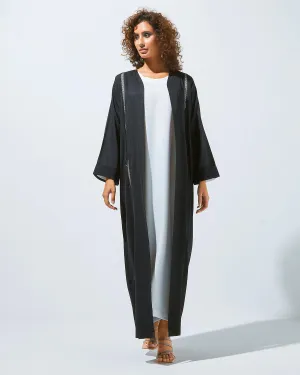 Classic Abaya with Lace Details