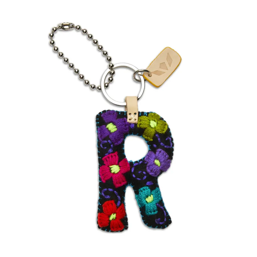 Consuela Black Felt "R" Charm