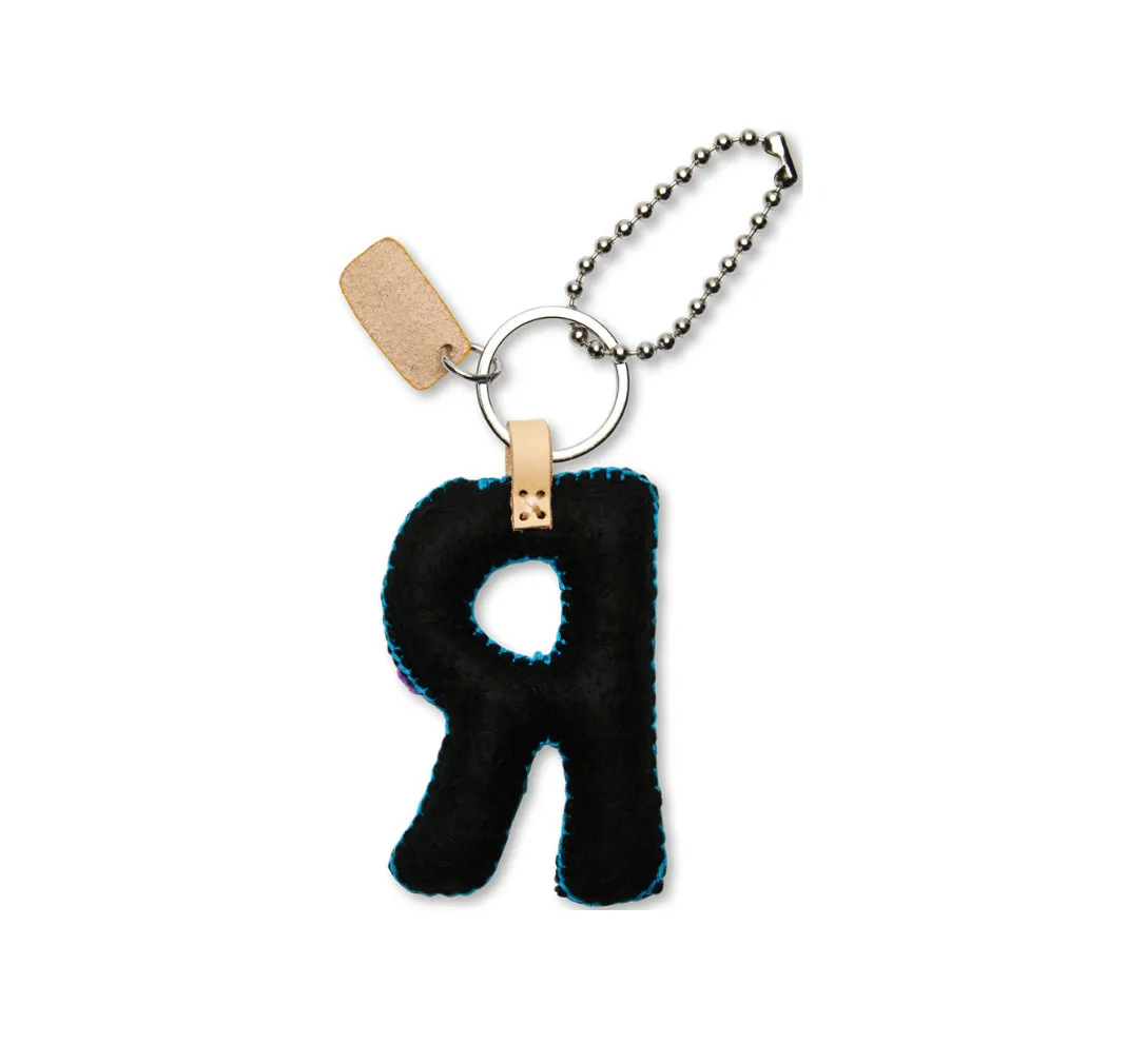 Consuela Black Felt "R" Charm