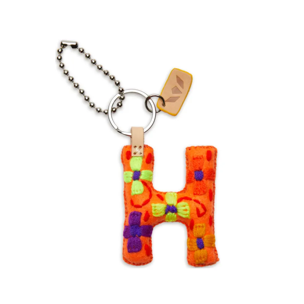 Consuela Orange Felt "H" Charm