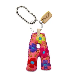 Consuela Pink Felt "A" Charm