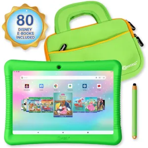 Contixo K102 10" Kids Tablet and Tablet Bag Bundle, 32GB Storage, 80  Disney eBooks, Kid-Proof Case by Contixo