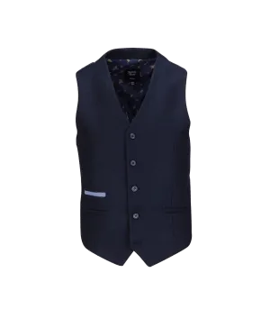 Contrast Details Waistcoat - Navy