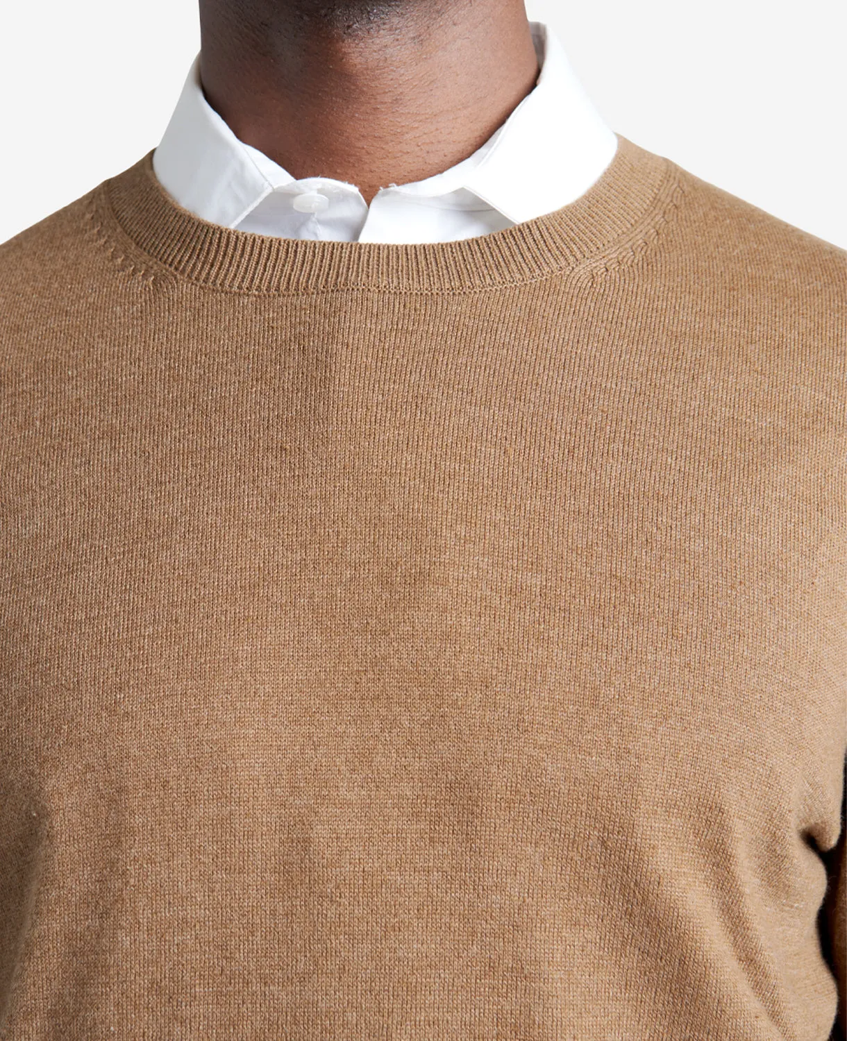 Crewneck Sweater with Tipping Details