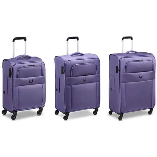 Delsey Paris Cuzco 4W Lavender Soft Suitcase- set of 3