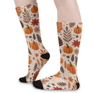 Fall Pumpkin Socks, All-Over Print Unisex Long Socks