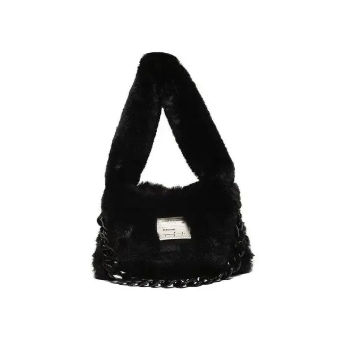 Faux fur Plush Chain Shoulder Handbag