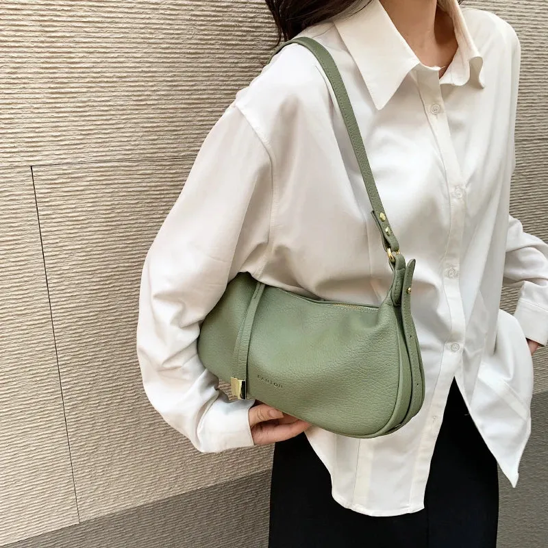 Faux Leather Phone Pocket Saddle Bag