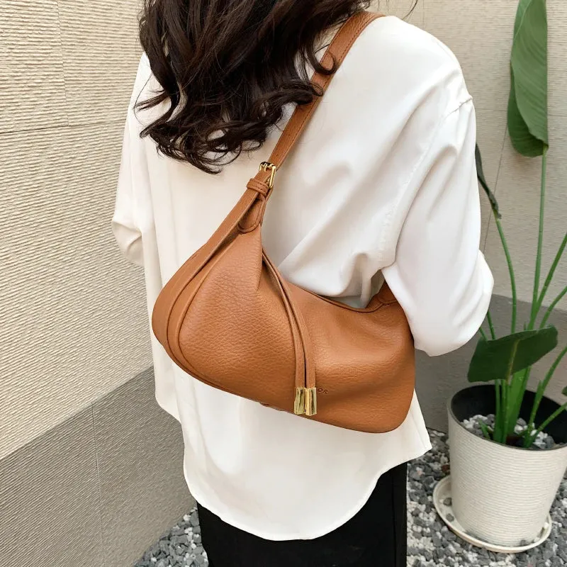 Faux Leather Phone Pocket Saddle Bag