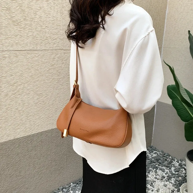 Faux Leather Phone Pocket Saddle Bag