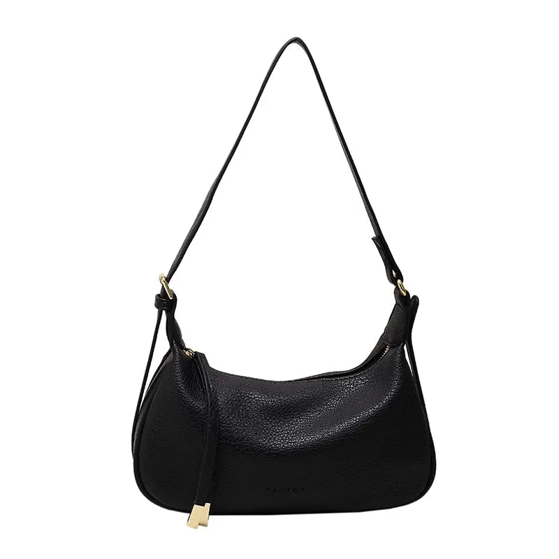 Faux Leather Phone Pocket Saddle Bag