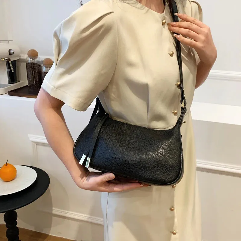 Faux Leather Phone Pocket Saddle Bag