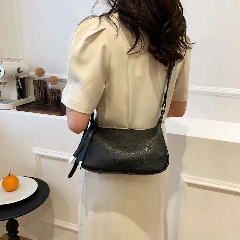 Faux Leather Phone Pocket Saddle Bag