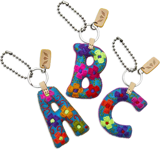 FELT ALPHABET CHARMS, MULT COLORS