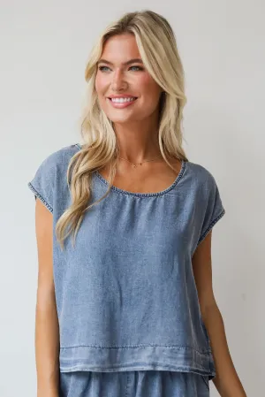 FINAL SALE - Unique Delight Denim Top