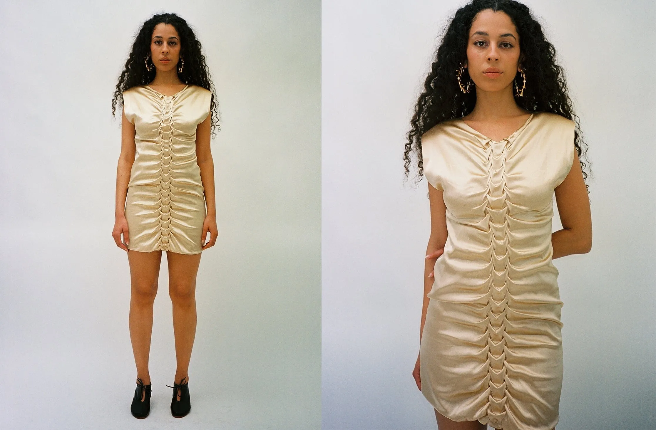 Gold Braid Mini Dress