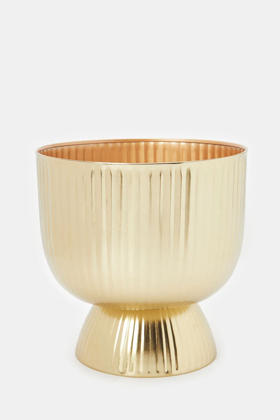 Gold Footed Bowl Embossed Planter