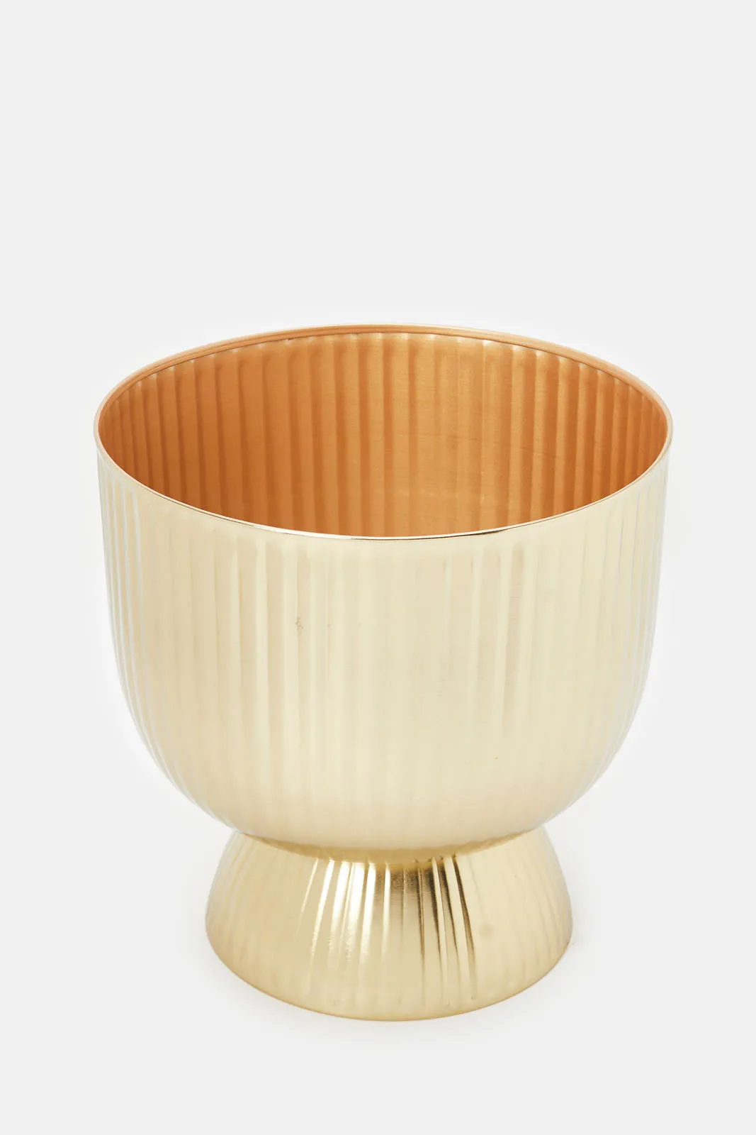 Gold Footed Bowl Embossed Planter