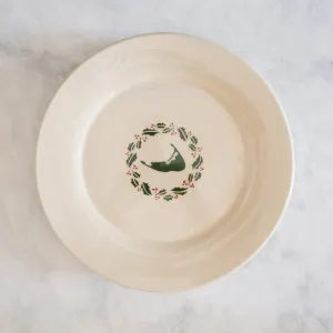 Handcrafted Holly Wreath Serving Plate by Emily Johnson